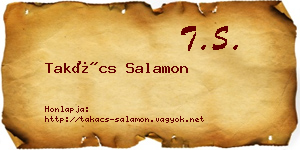 Takács Salamon névjegykártya